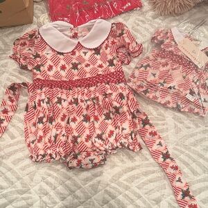 Red and White Striped Kids Bodysuit